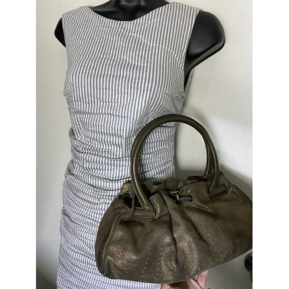 salvatore ferragamo handbag bronze shoulder bag - Picture 8 of 12